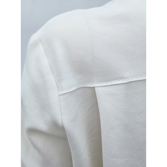 Marie Saint Pierre White Scuba Tile Top Tunic Size 0 Long Sleeve Zipper - Picture 7 of 10